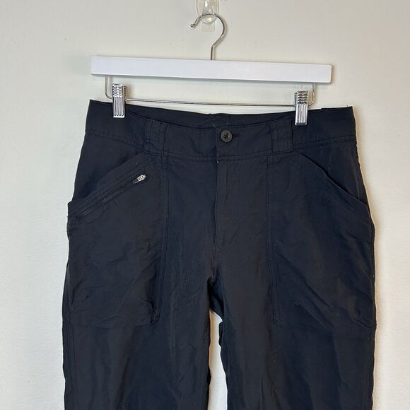 REI Pants Women's 8 Black Nylon UPF 50 Hiking Outdoor Gorpcore Ankle Zip Fishing - Picture 2 of 13